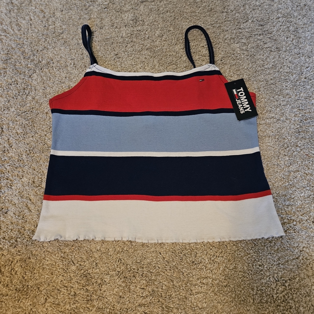 Tommy Hilfiger Women's Striped Tank Top - Red, Blue, White, NWT, Medium
